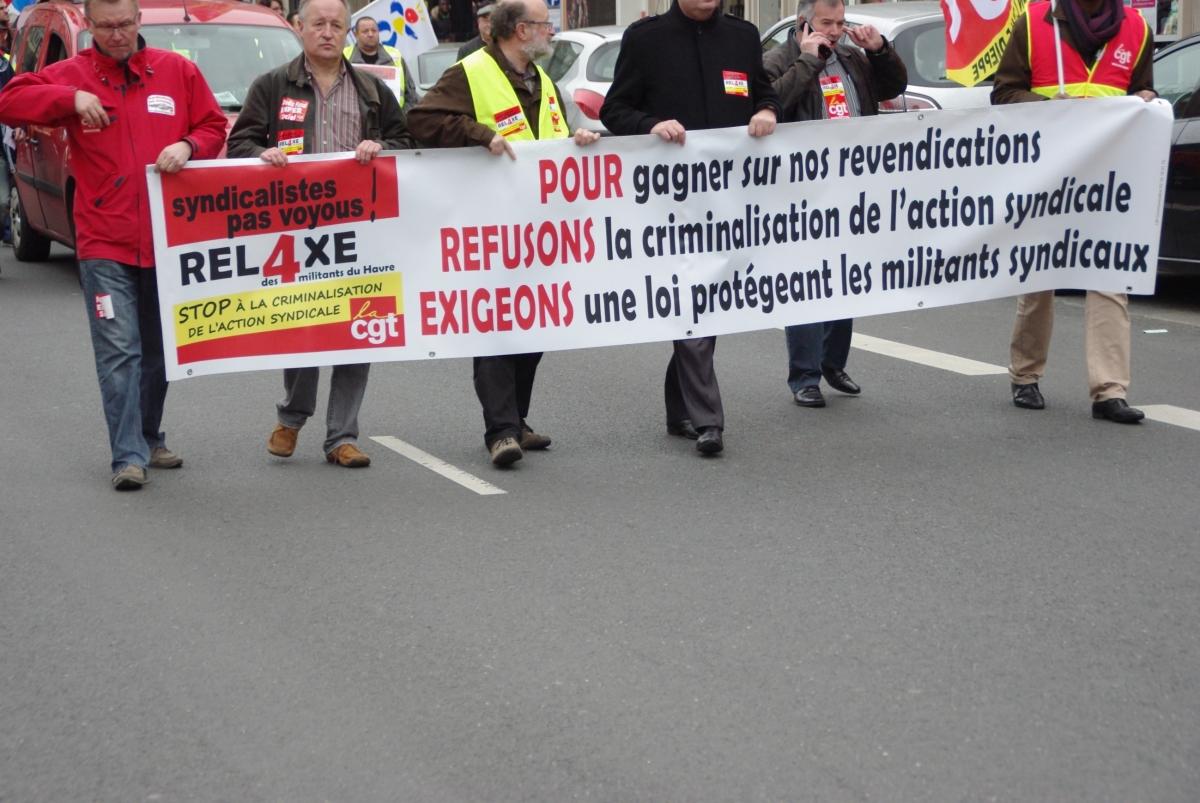 banderole du cortége CGT