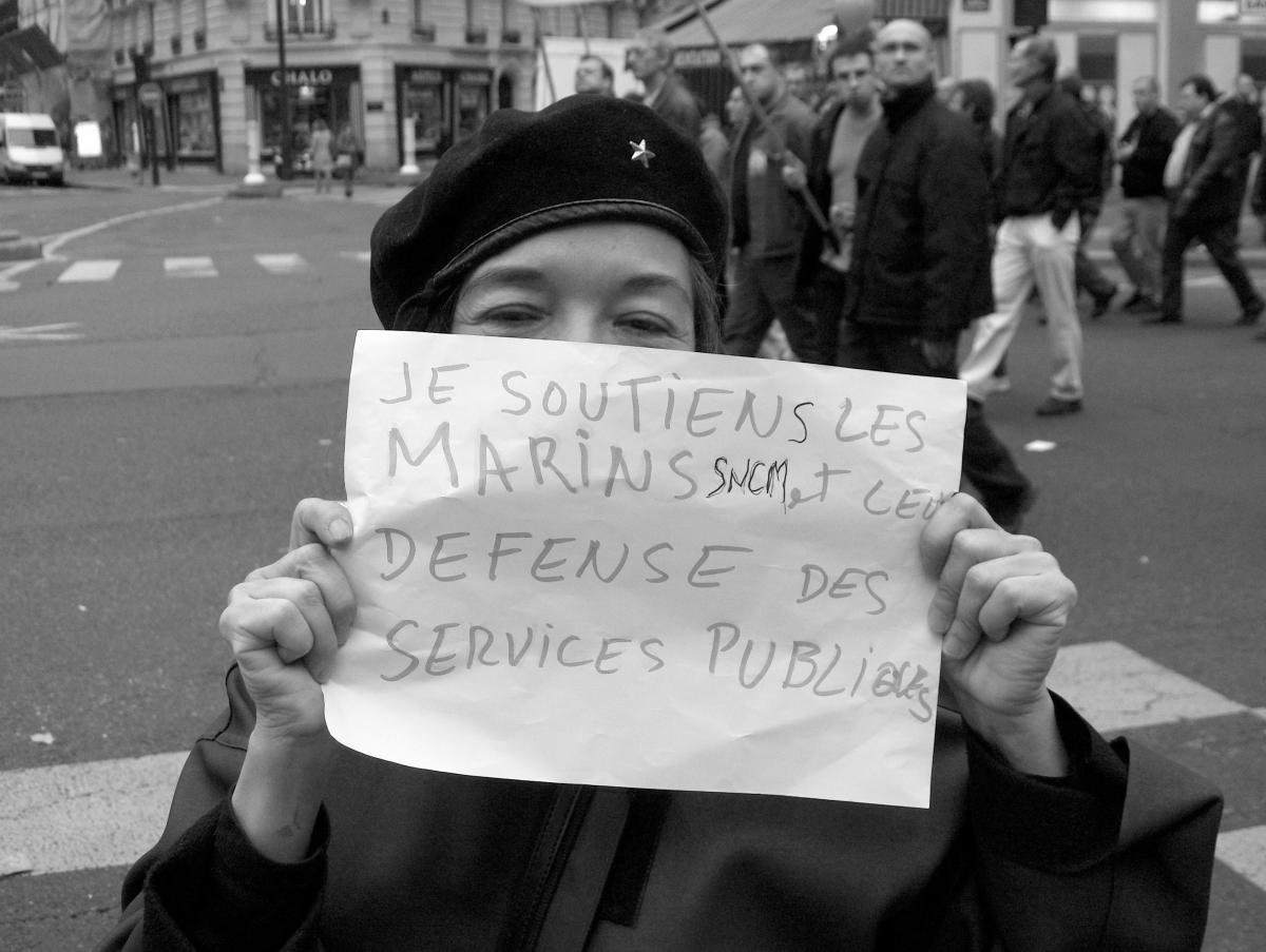 Message de manifestante