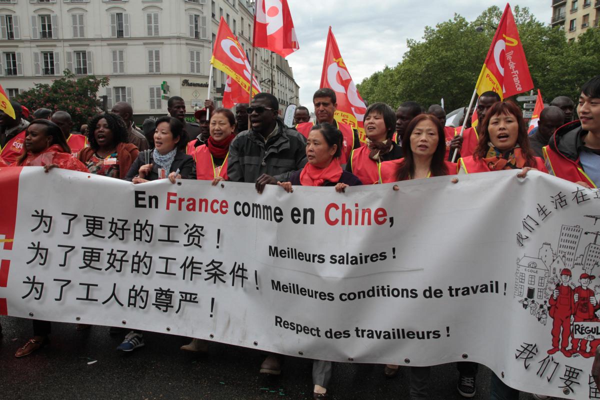 Cortège des chinois sans-papiers
