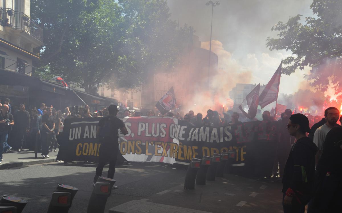 Manifestation unitaire à l'occasion de la commémoration des un an de l'assassinat de Clément Méric