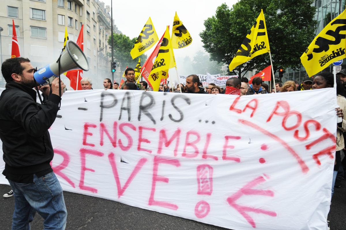 Postiers en grève Paris 91 et 92
