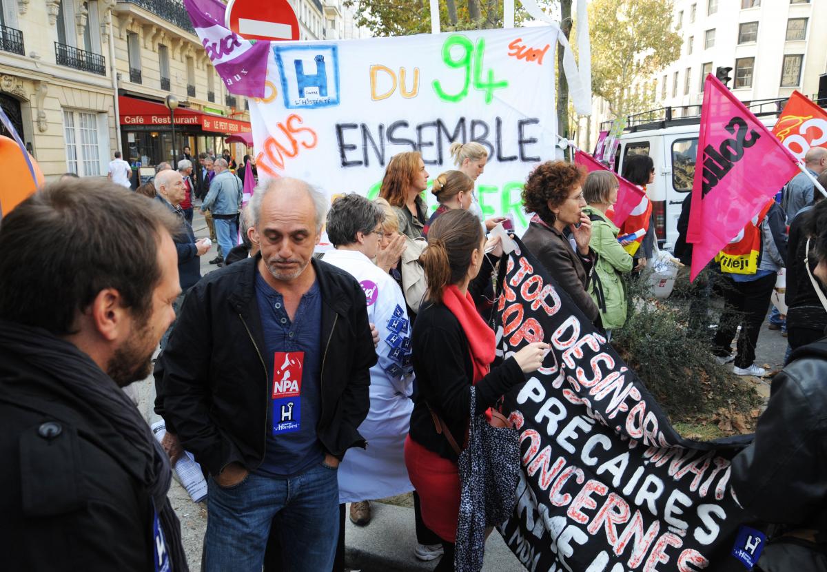 Philippe Poutou à la Convergence des hôpitaux contre l'Hôstérité