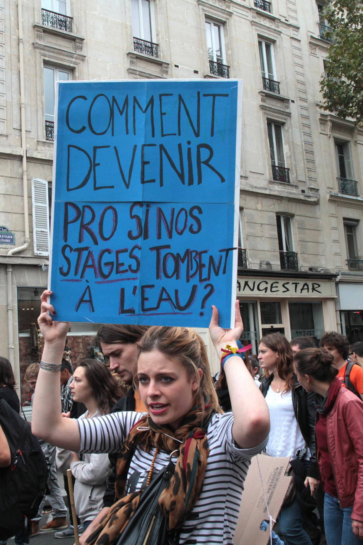 Pancarte Comment devenir pro si nos stages tombent à l'eau?