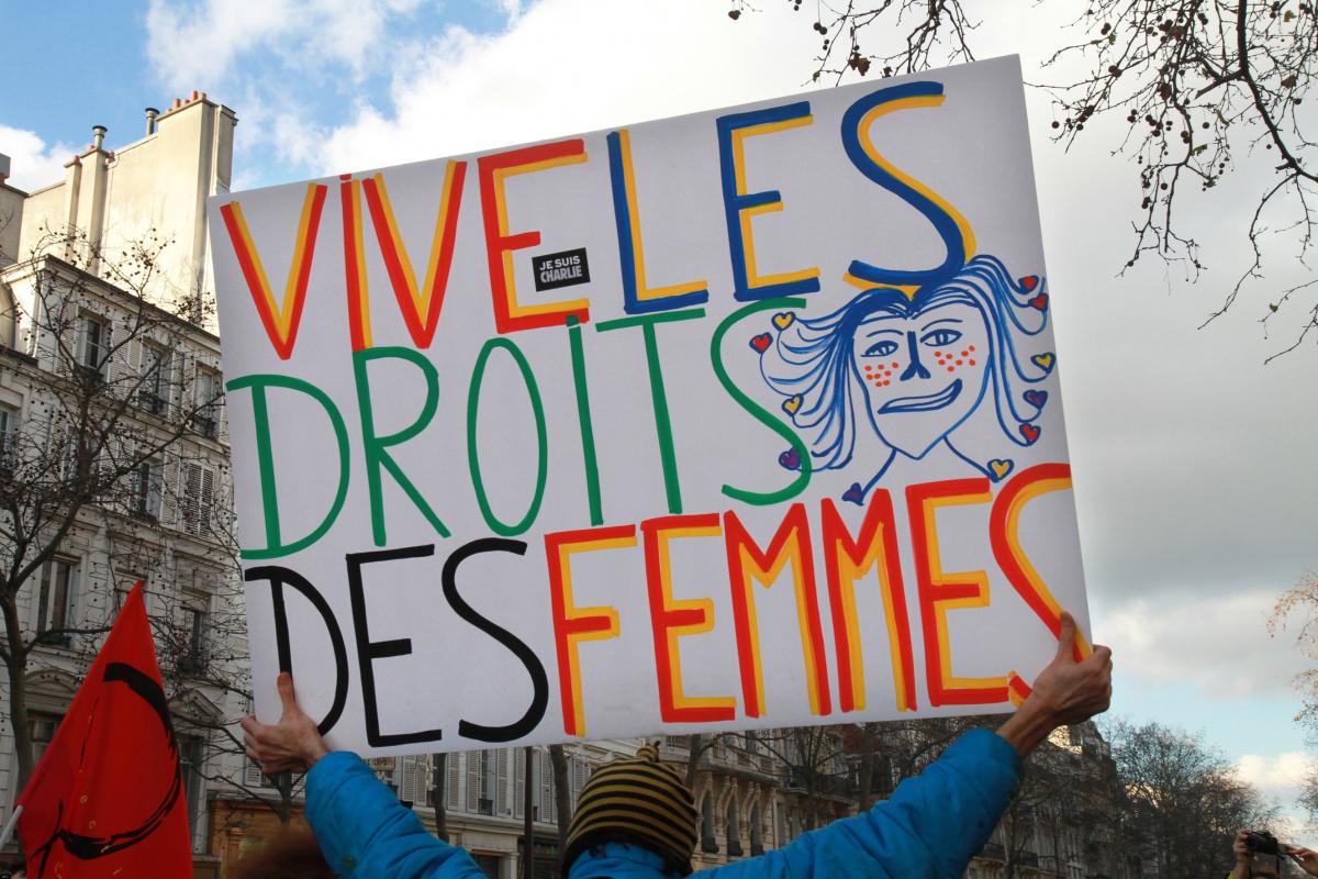 Pancarte Vive le droit des femmes