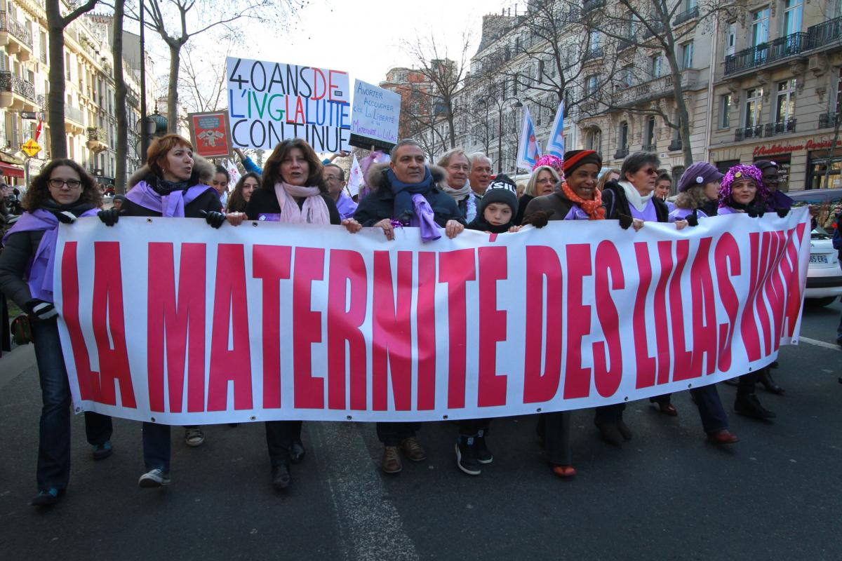 Banderole du cortège d la maternité des Lilas