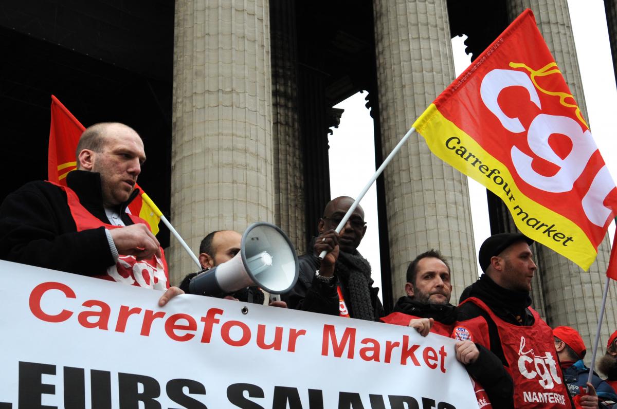 Les salariés des magasins Carrefour Market