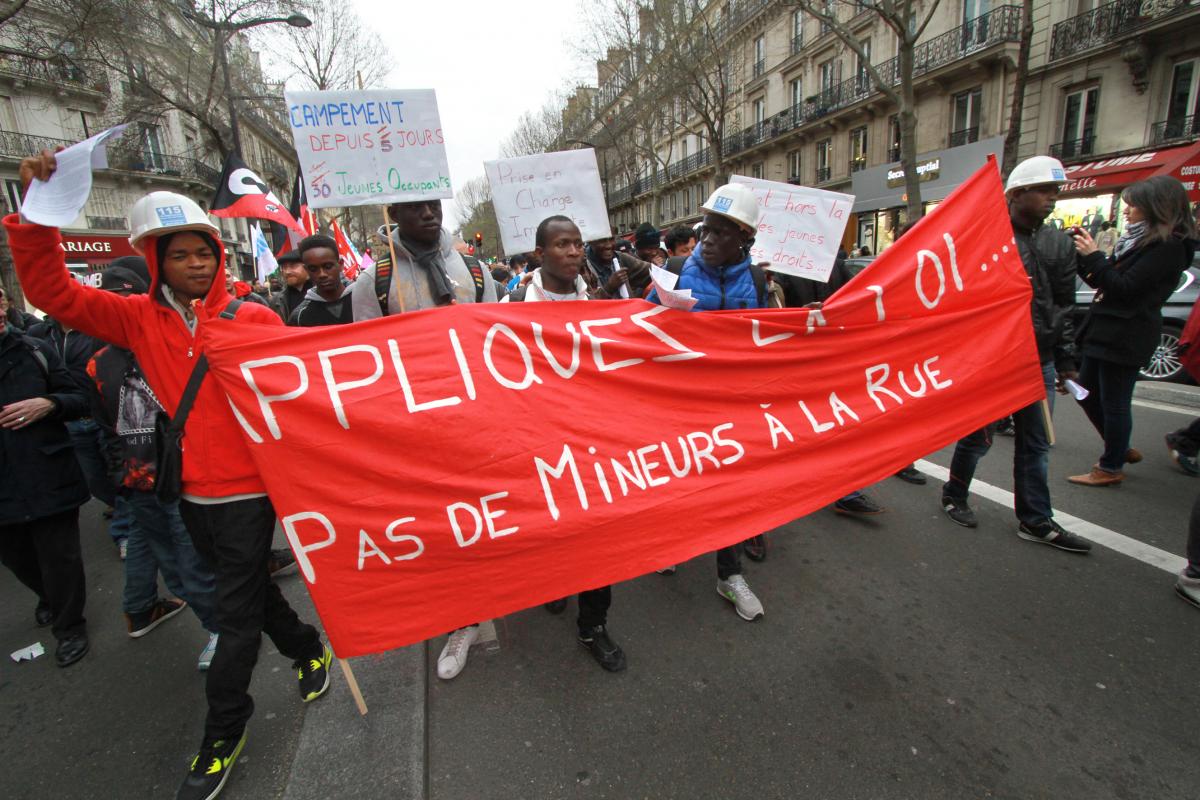 Cortège des mineurs à la rue