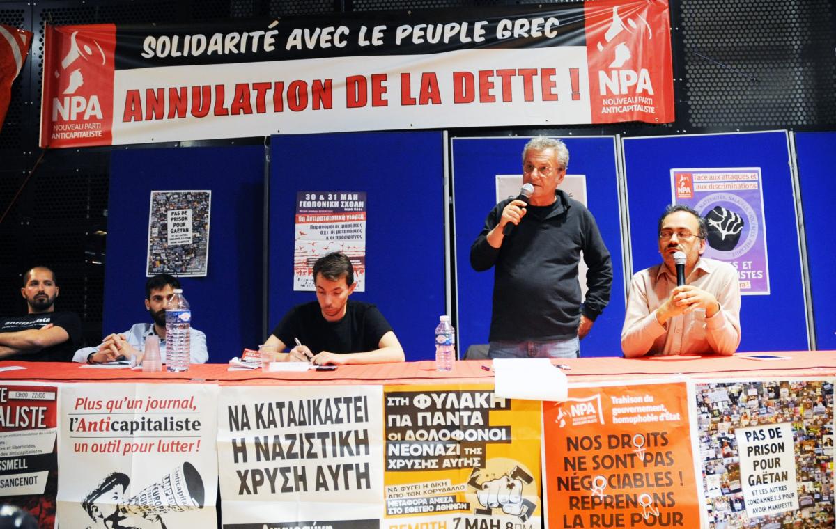 Antonis Ntavalenos membre de DEA courant de gauche de Syrisa à la 4em Fête Anticapitaliste du Npa Paris