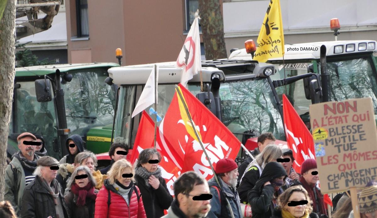 Le NPA dans la manifestation contre les expulsions de la ZAD de NDDL