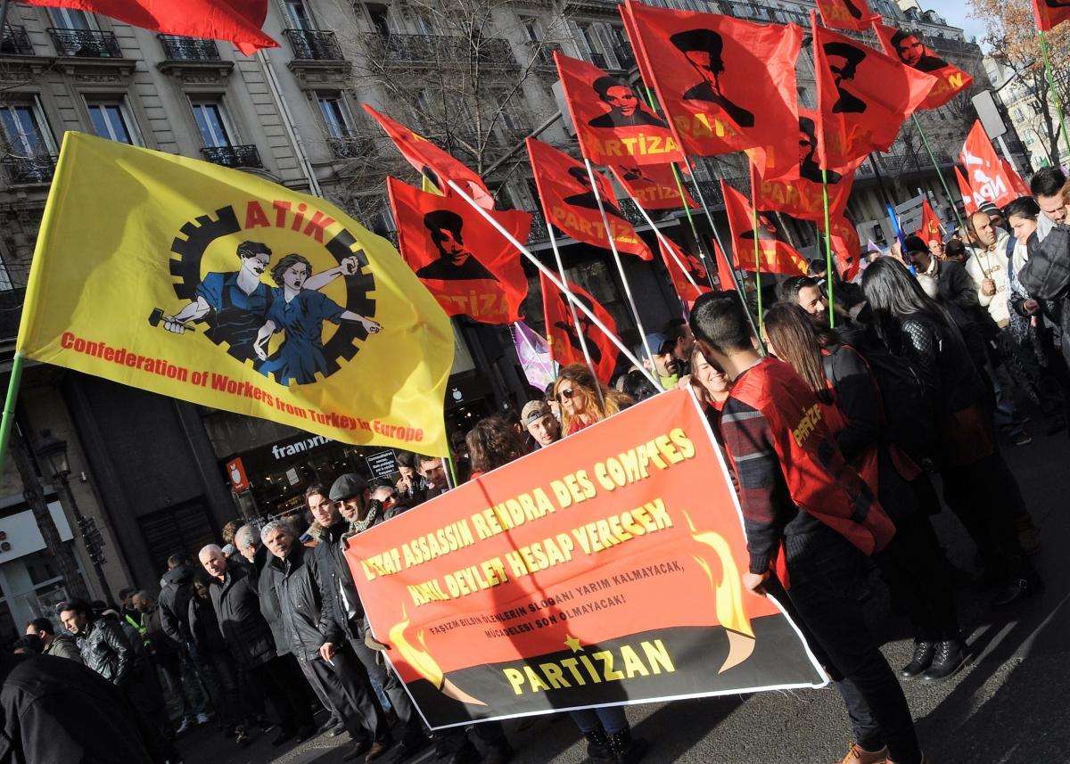 Drapeau confédération of workers from Turkey in Europe