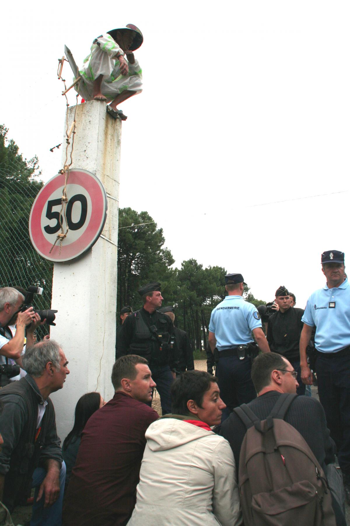 Manif anti M51 à Biscarrosse sept 2007