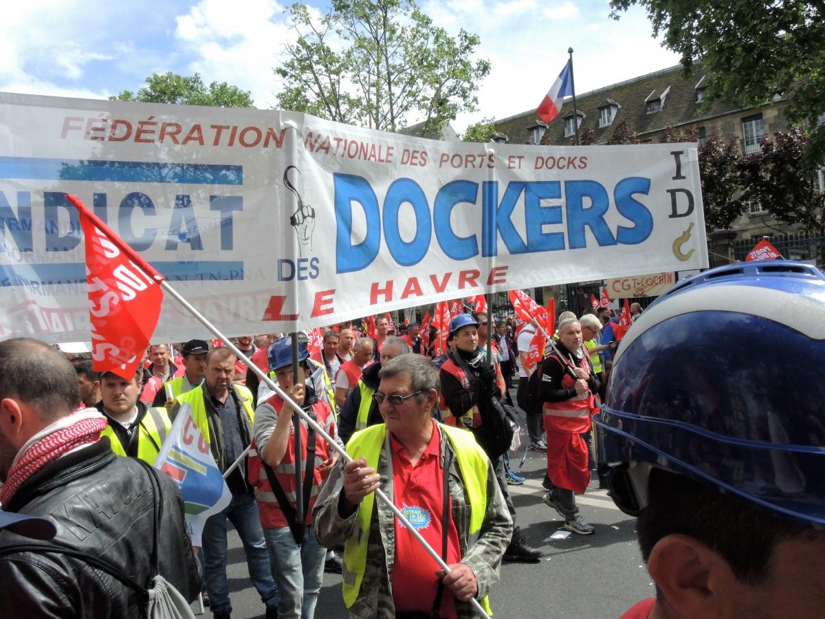 Cortège des dockers le Havre