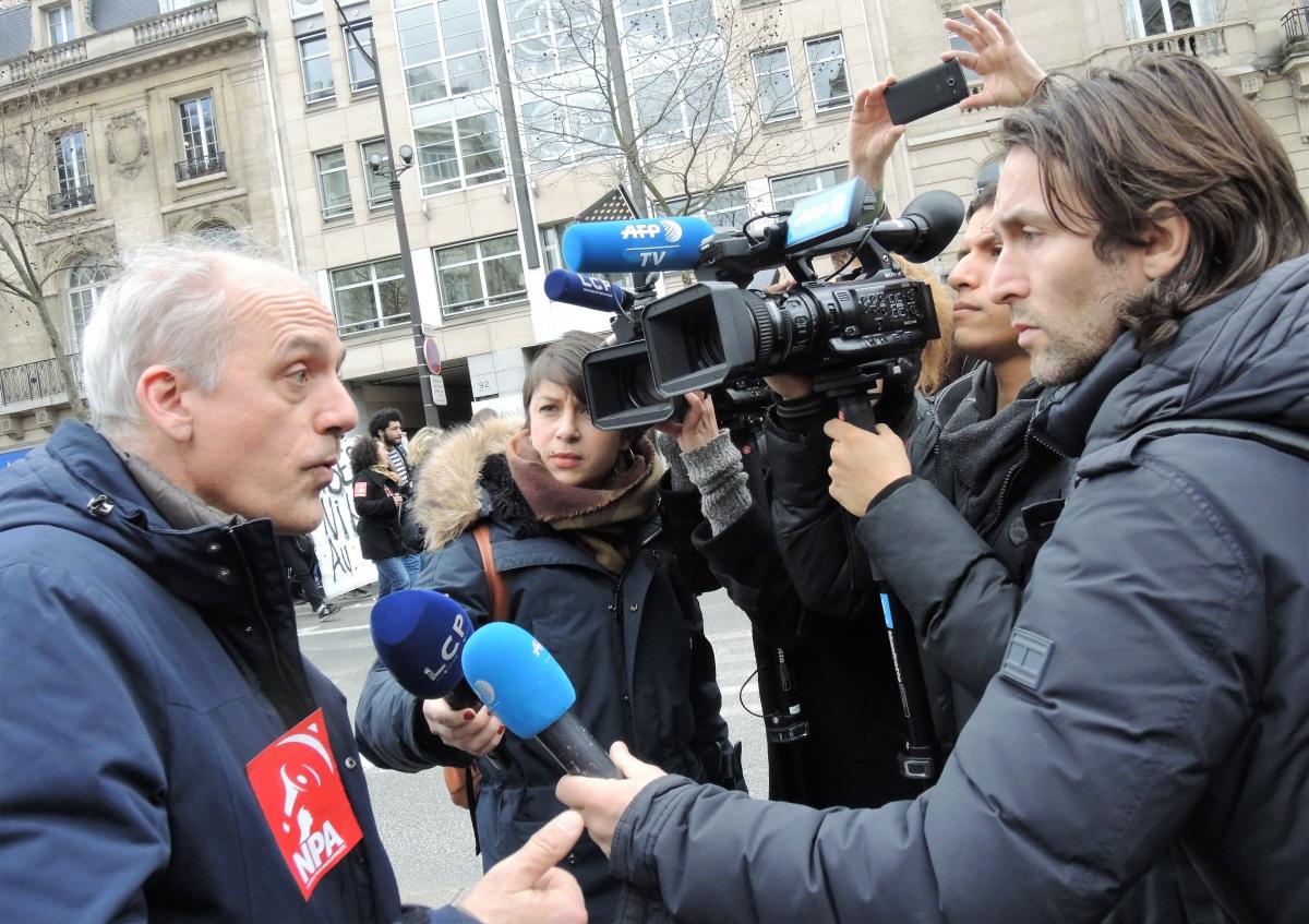 Philippe Poutou interview avec AFP et LCP TV