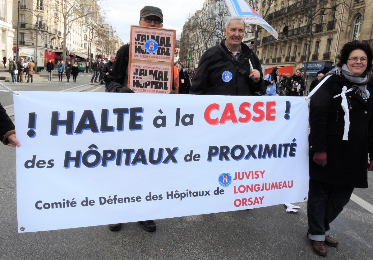 Halte à la casse des Hôpitaux de proximité Juvisy Longjumeau Orsay