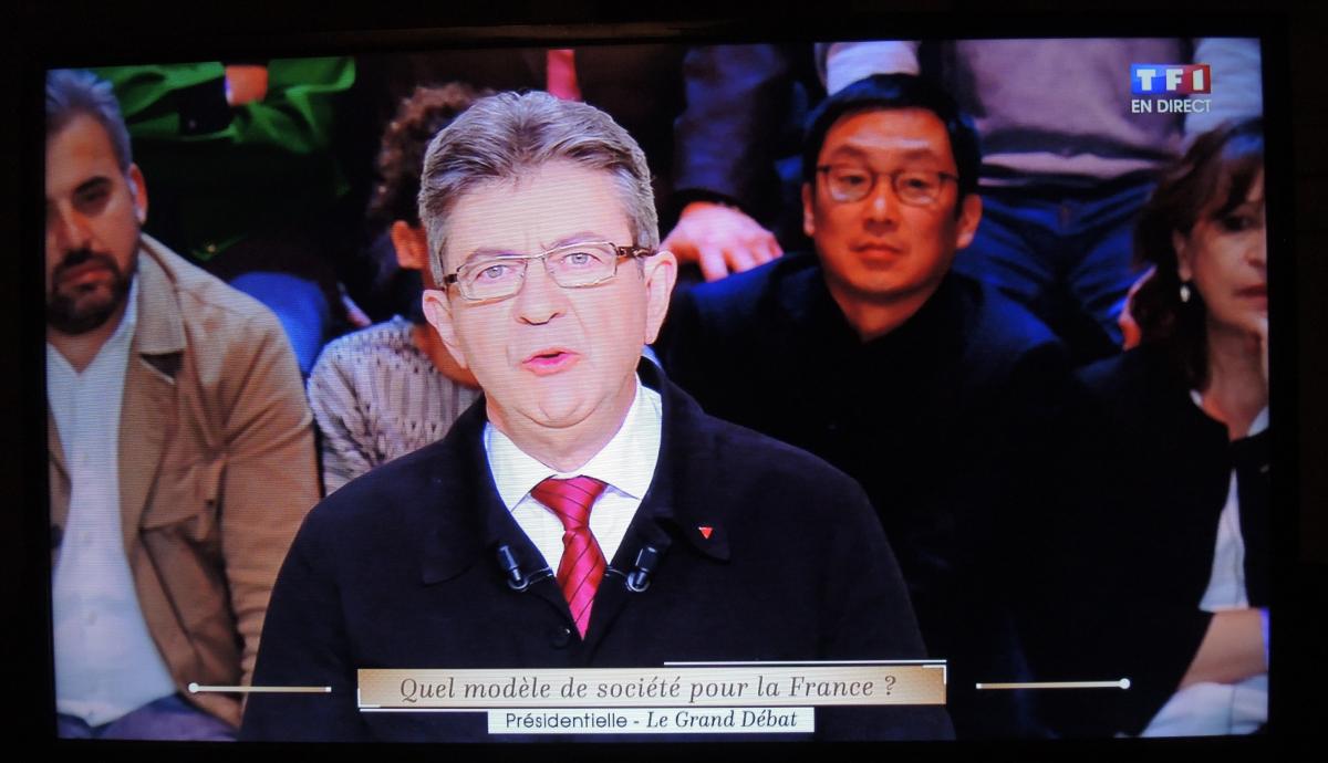 Cinq candidats à la présidentielle débat Jean Luc Mélanchon