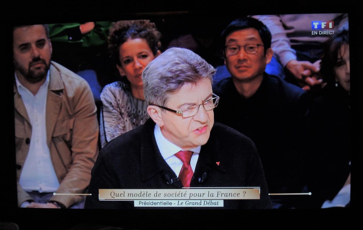 Cinq candidats à la présidentielle débat Jean Luc Mélanchon