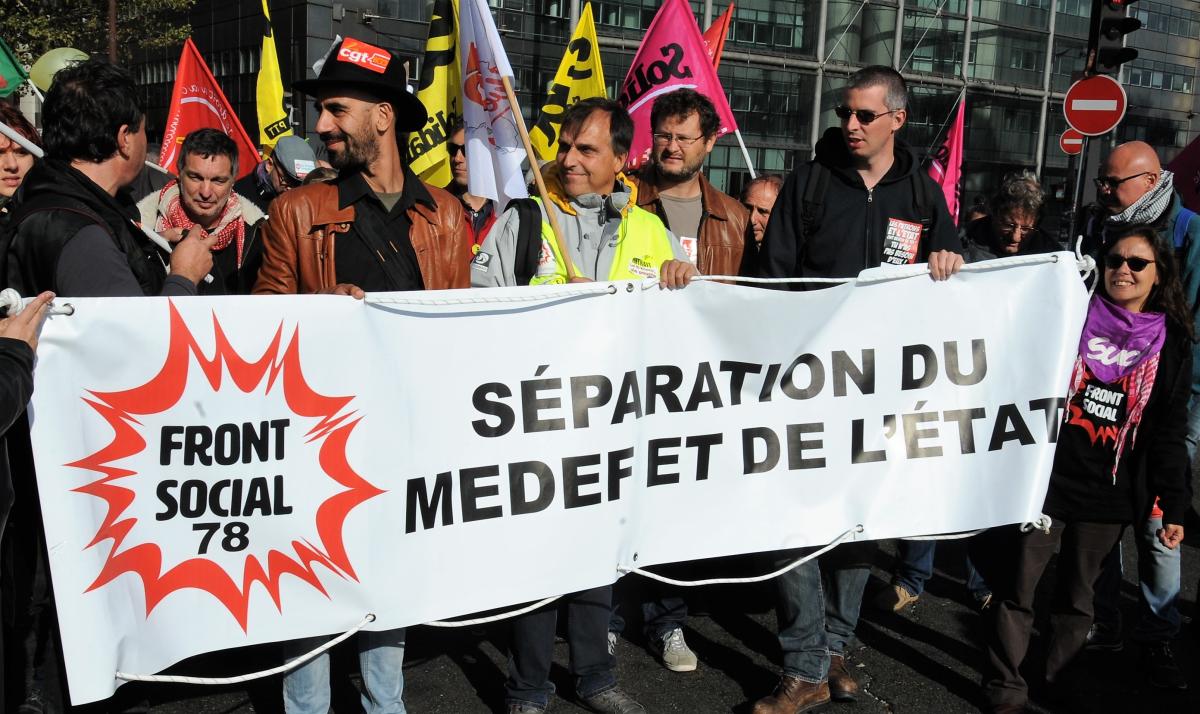 Front social séparation du Medef et de l'état