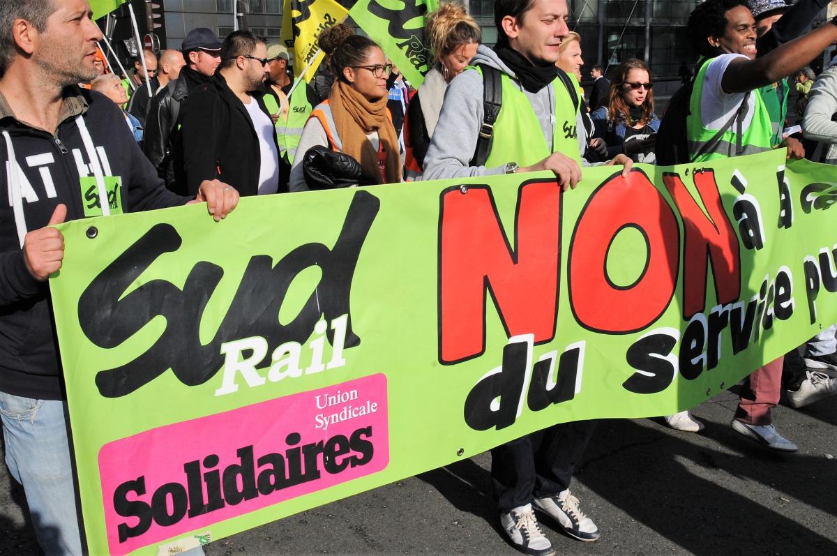 Sud Rail contre la Réforme par ordonnances du Droit du Travail