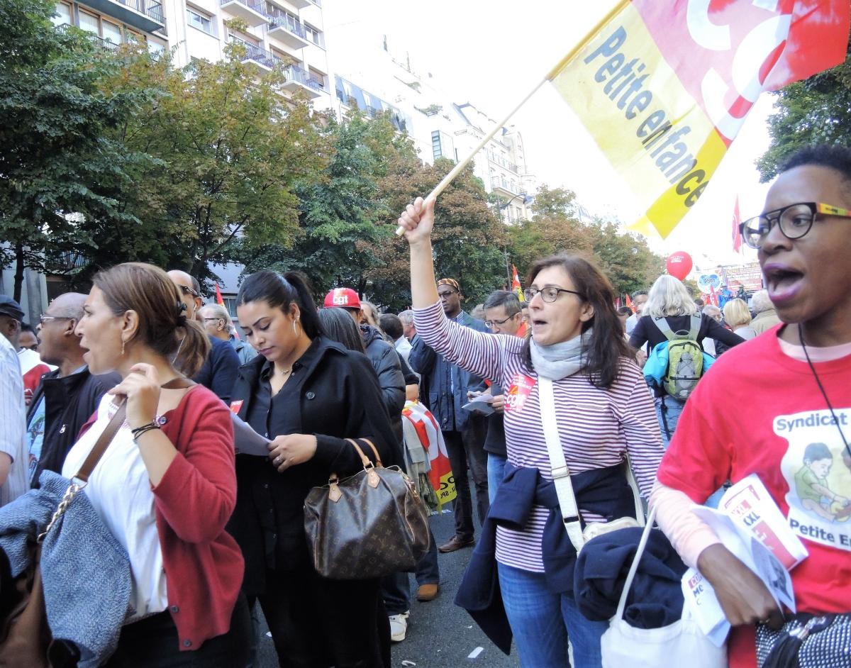 Salariés Cgt de la petite enfance Manifestation contre la Loi travail XXL