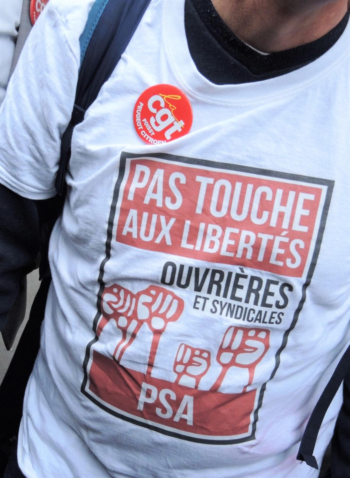Pas touche aux libertés ouvrières et syndicales PSA