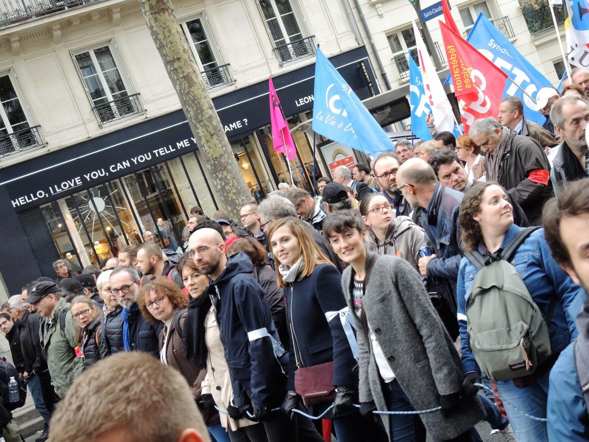 Manifestants défense de la Fonction Publique
