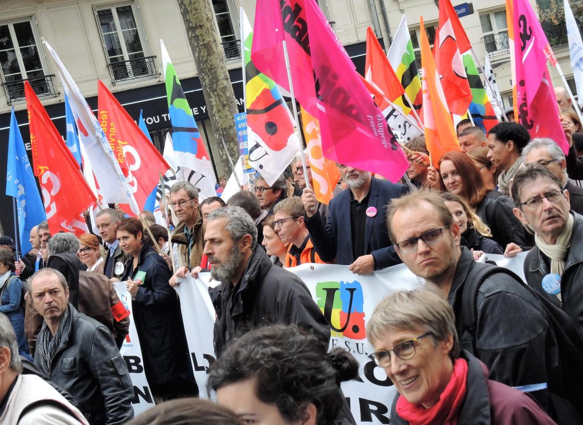 Manifestants défense de la Fonction Publique
