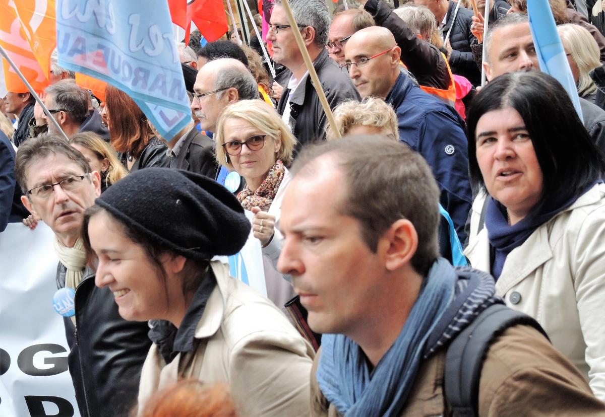 Manifestants défense de la Fonction Publique