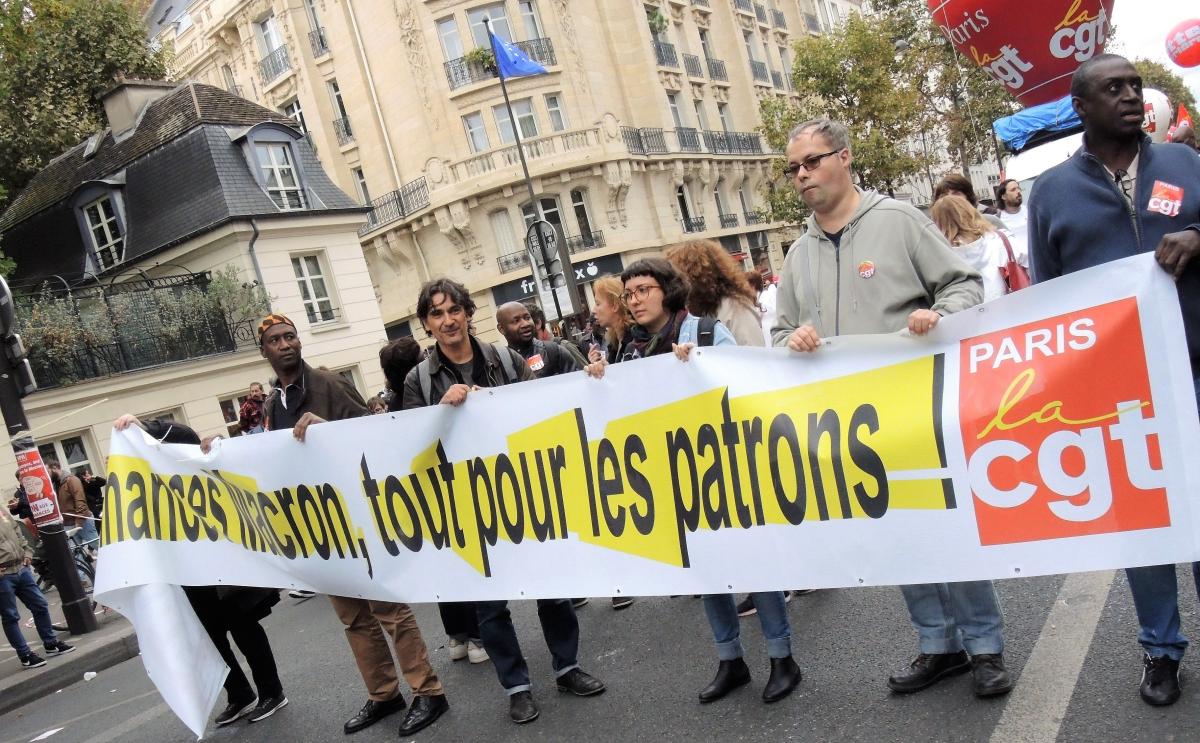 Ordonnances Macron tout pour les patrons Cgt Paris