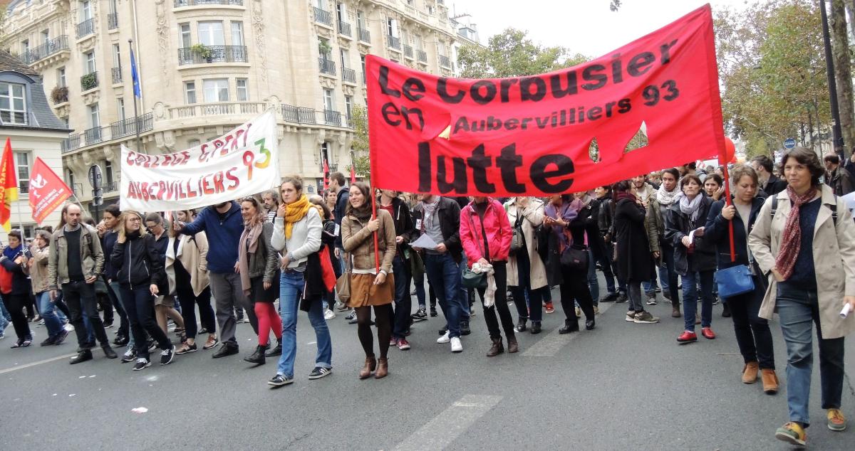 Lycée Le Corbusier en lutte Aubervilliers 93