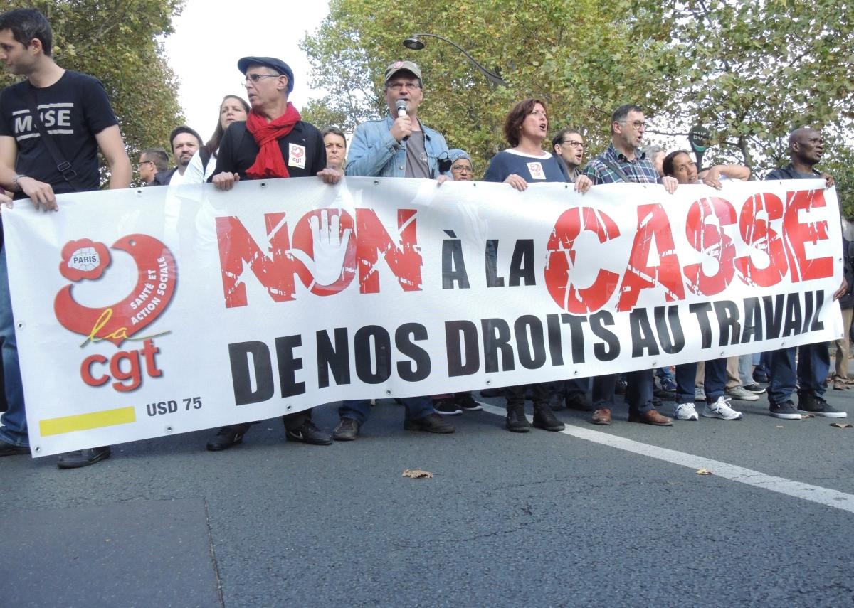 Non à la casse de nos droits au travail Santé action sociale Cgt