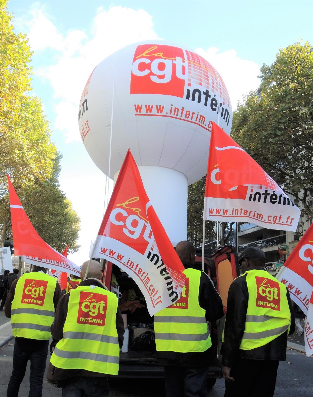 Ballon du syndicat interim Cgt