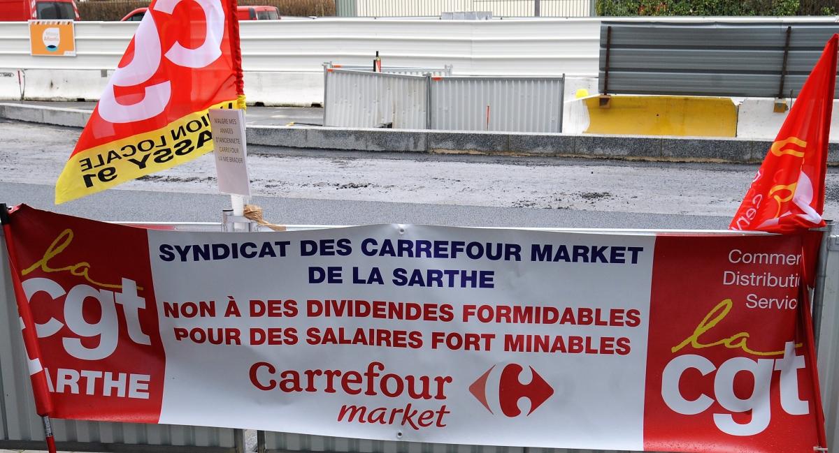 Non à des dividendes formidables pour des salaires fort minables Carrefour Market