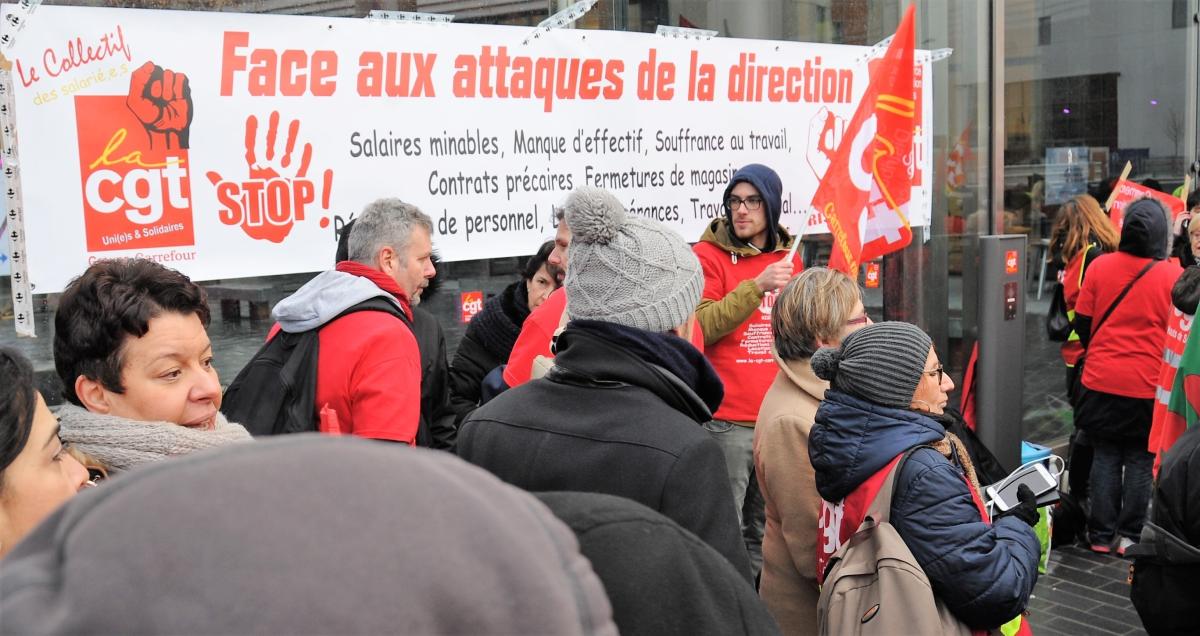 Réunion nationnale salariés et délégués Cgt à la direction Carrefour Siège