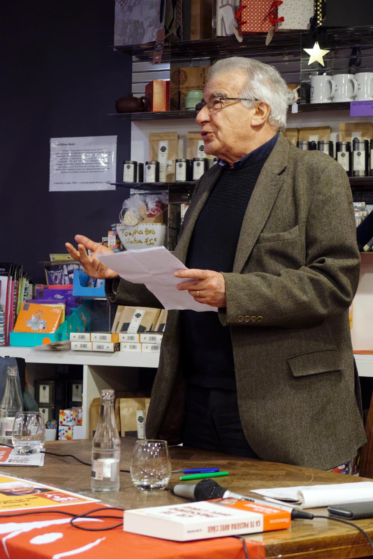 Alain Krivine lors de la réunion-débat intitulée :