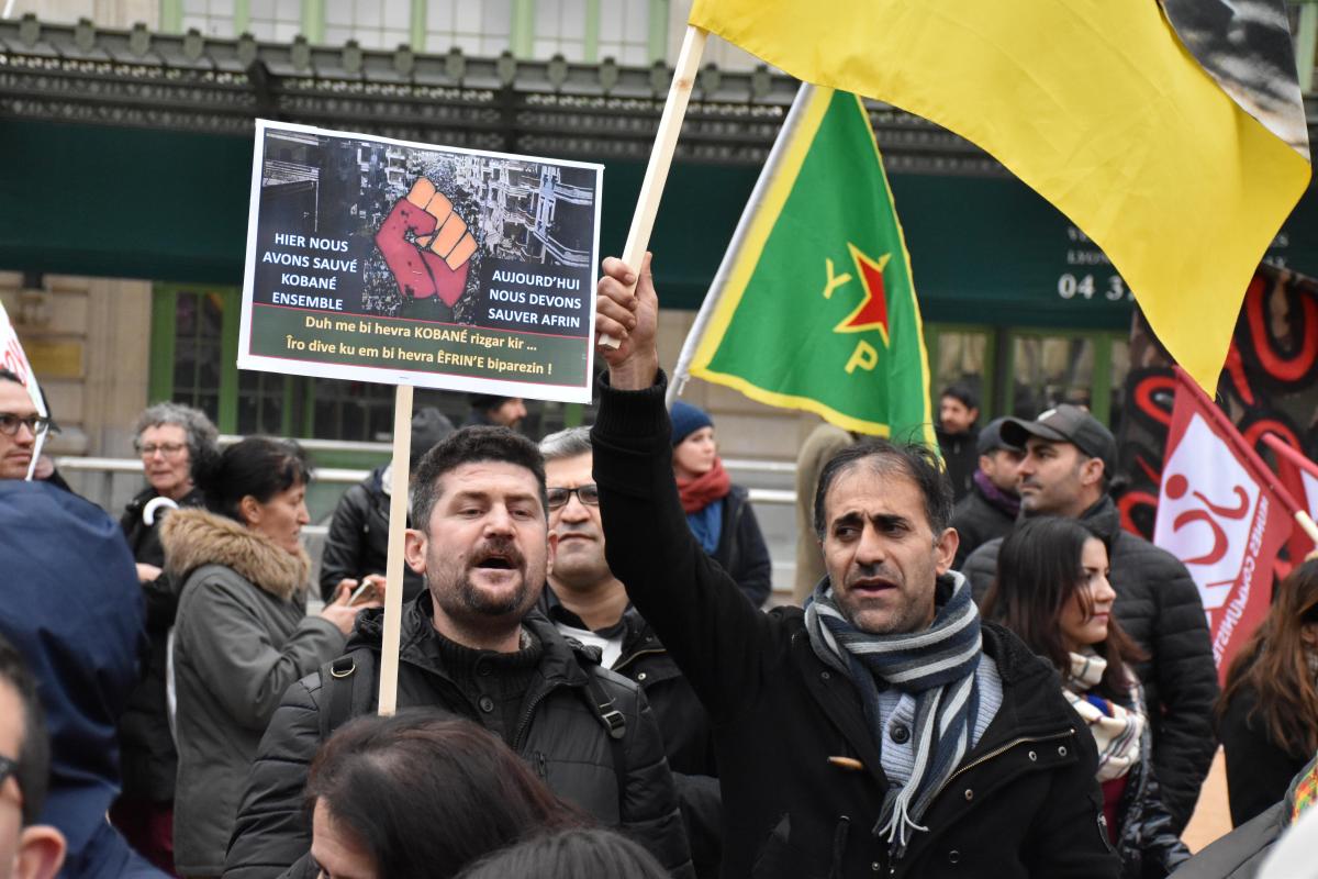 Manifestion contre l'offensive Turc sur Afrin 28.01.2018
