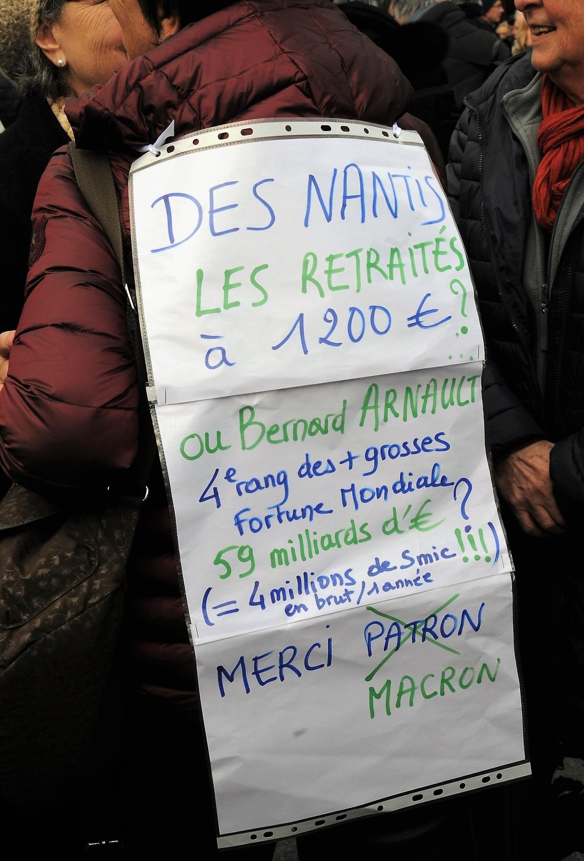 Affichette manifestation des retraité-es