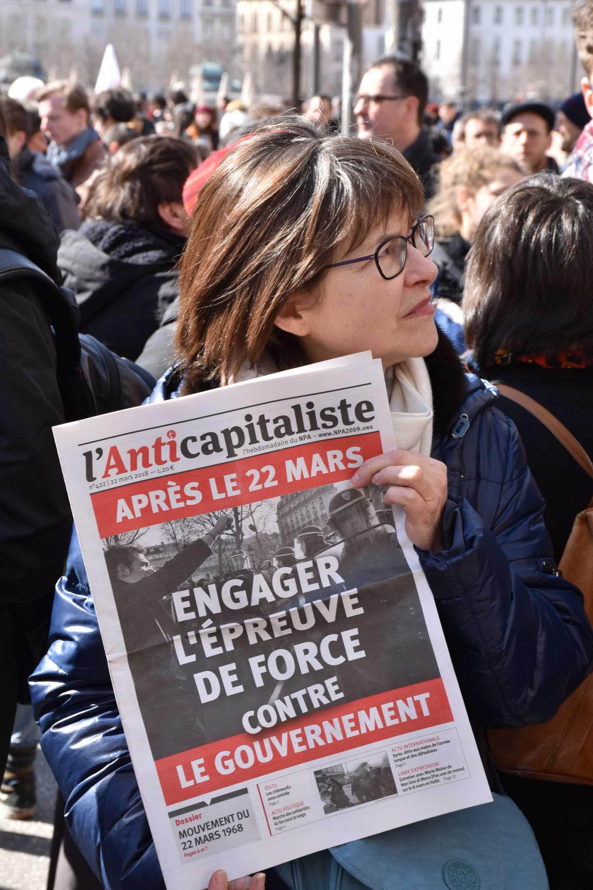 Manifestation 22 mars 2018 à Lyon