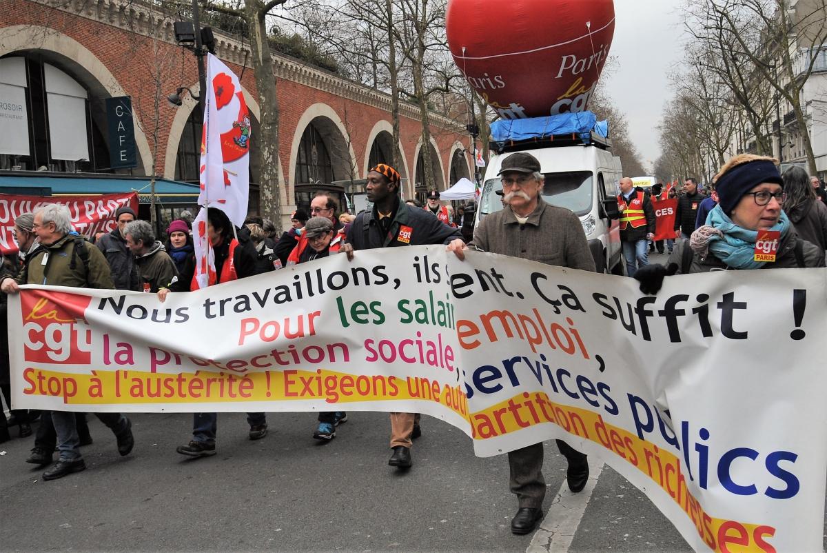 Banderole de l'UD Cgt de Paris