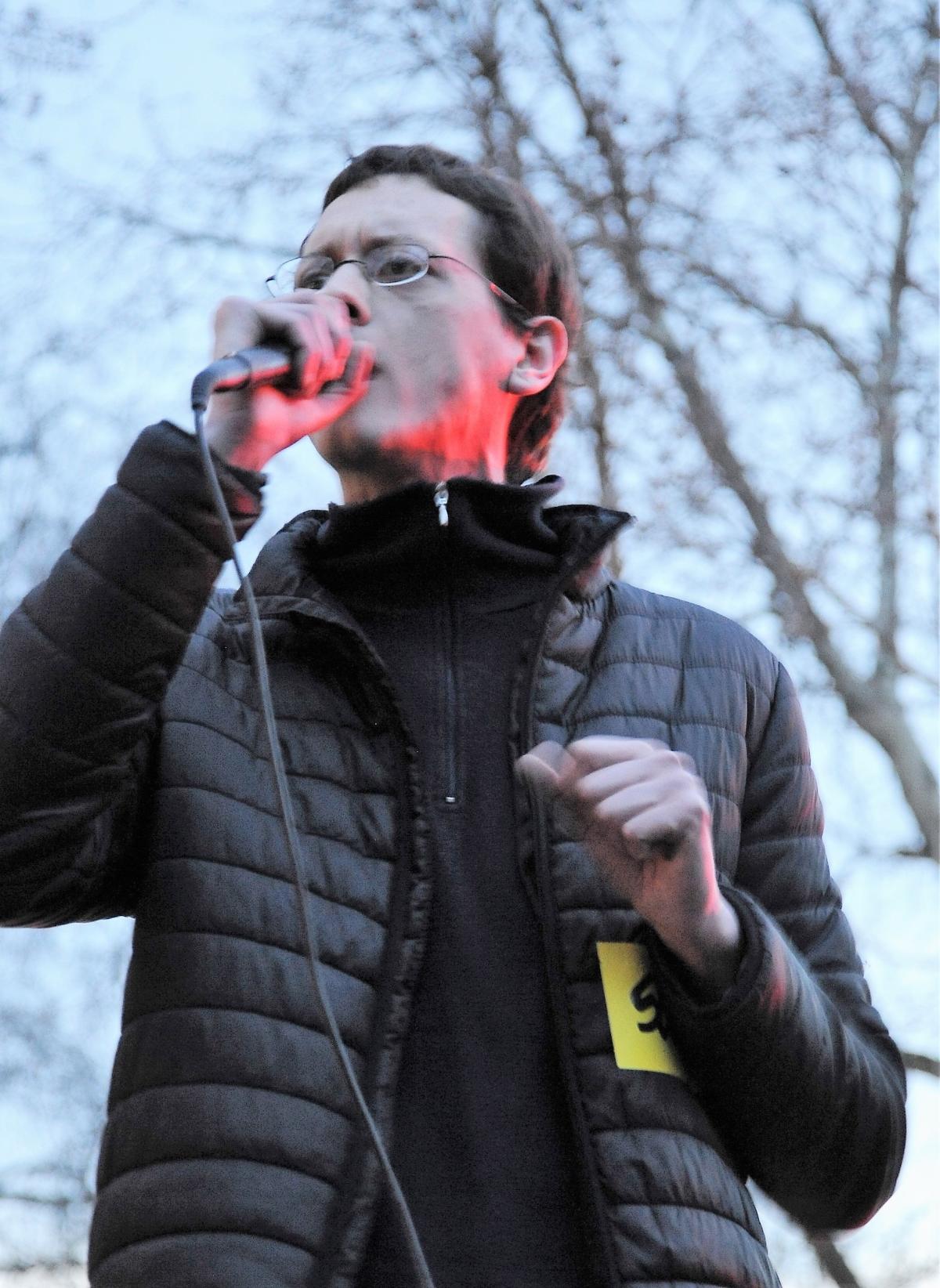 Intervention postier Sud Ptt en soutien à Gaël Quirante