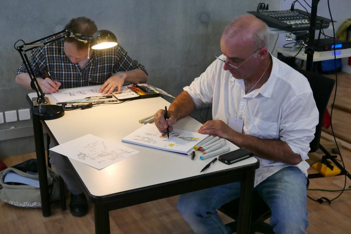 Les dessinateurs Faujour et Visant