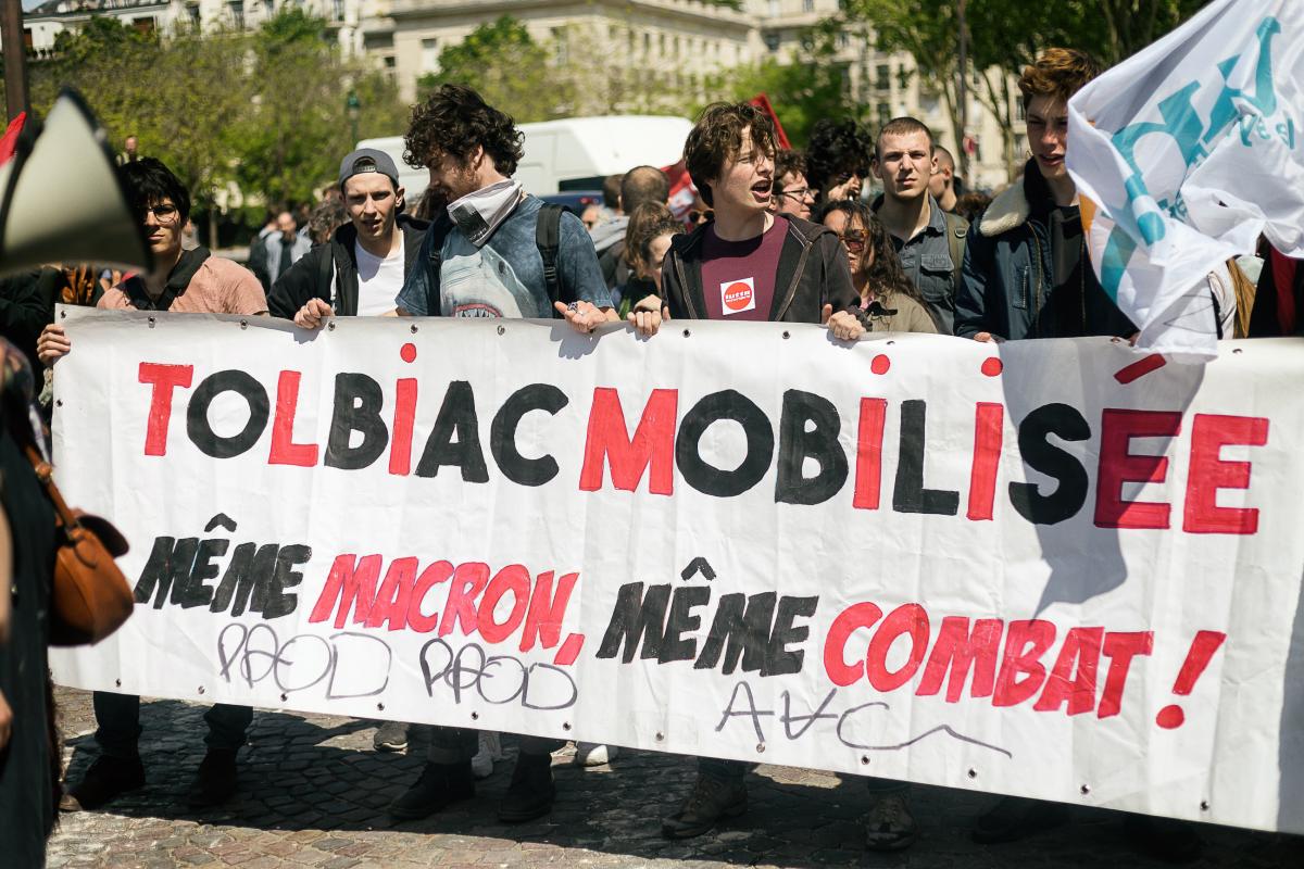 Tolbiac mobilisée au rassemblement cheminot à Ecole Militaire