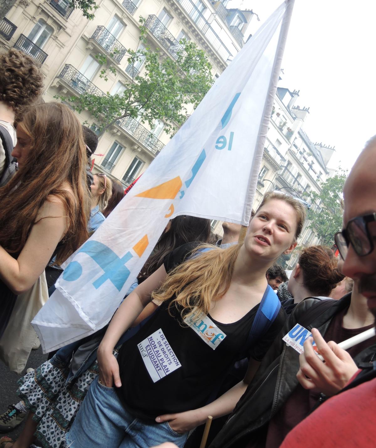 Etudiante de l'Unef non au plan étudiant