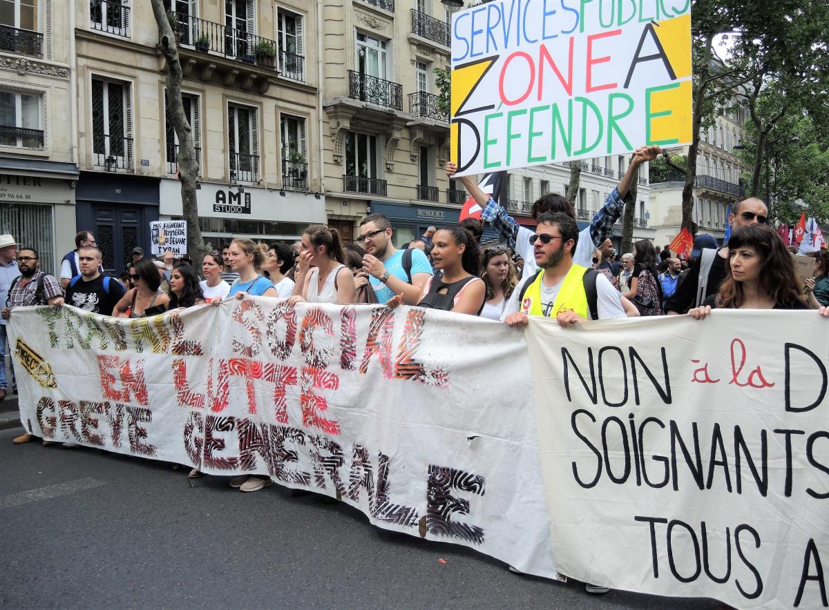Travail social en lutte grêve générale 22 Mai