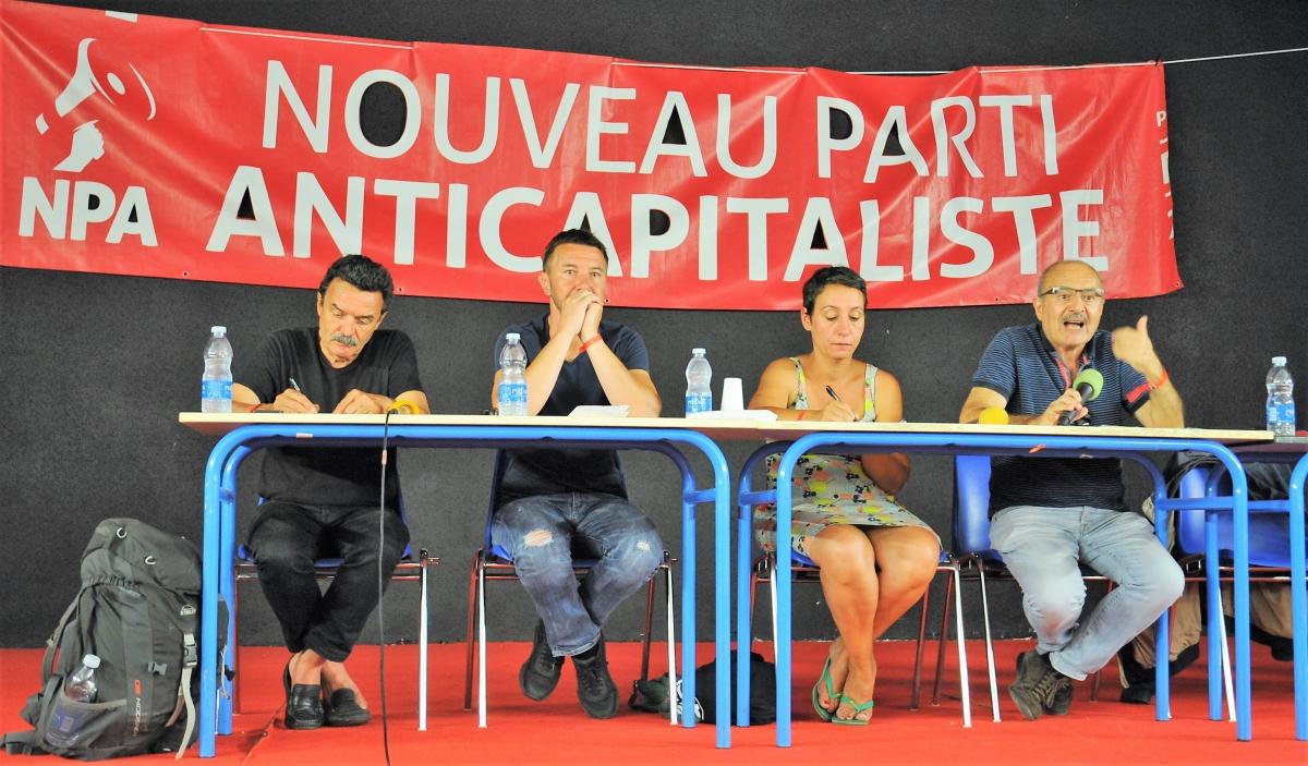 Edwy Plenel, Olivier Besancenot, Sandra Demarcq, Olivier Sabado Copyright : MILO