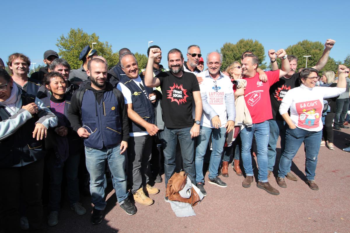 Les délégations venues soutenir les Goodyear