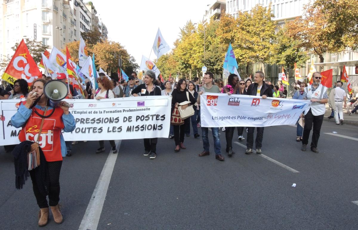 Les agents de pôle Emploi en grêve