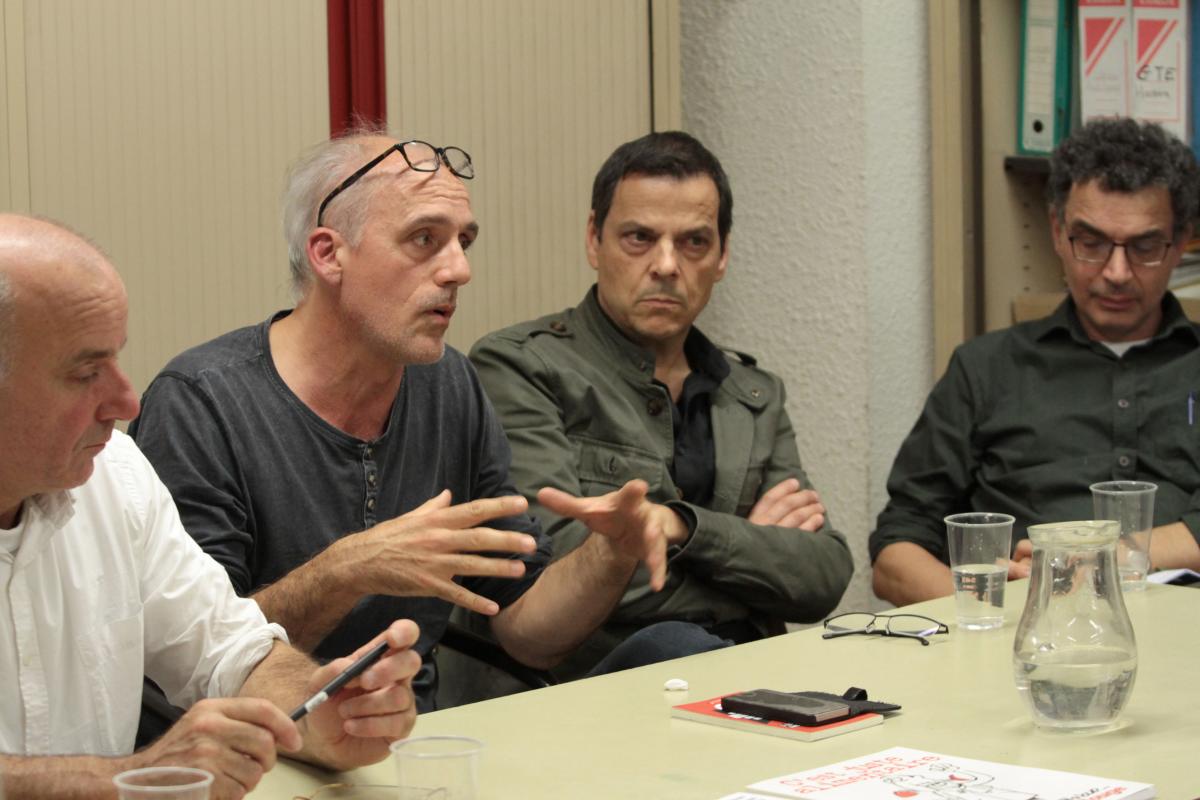Faujour, Philippe Poutou, Didier Castino et Serge Halimi