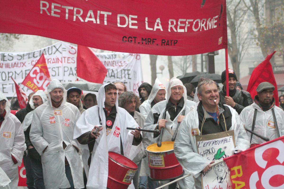 Cortège RATP à paris le 20 novembre 2007