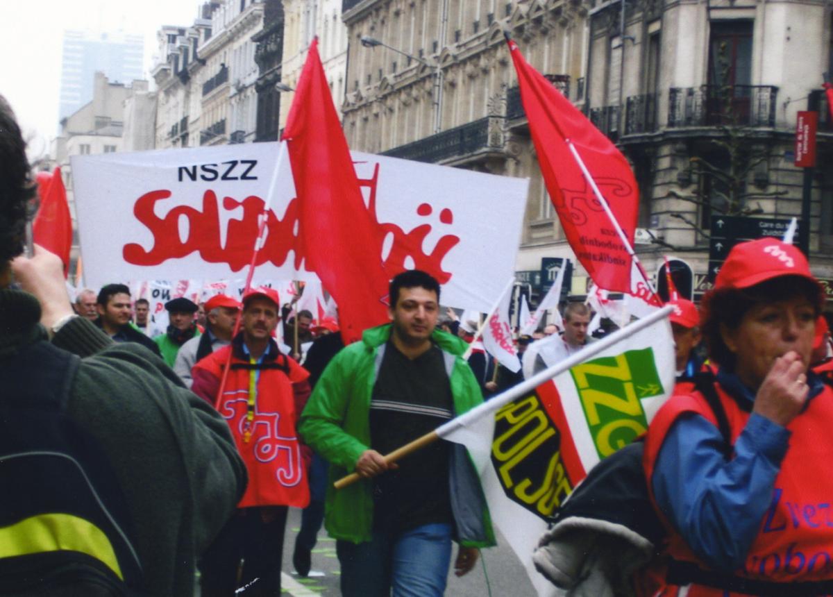 Manifestation contre la Constitution européenne à Bruxelles