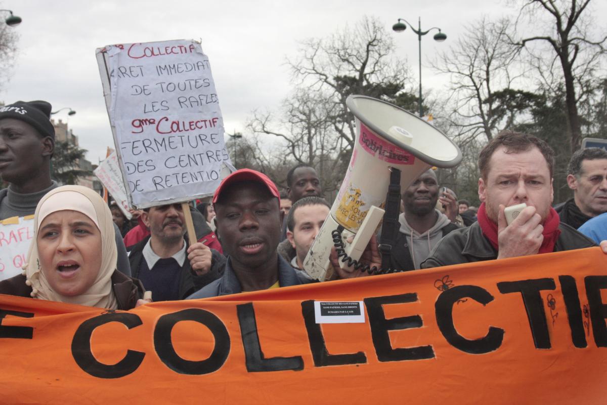 tête du cortège du 9°collectif